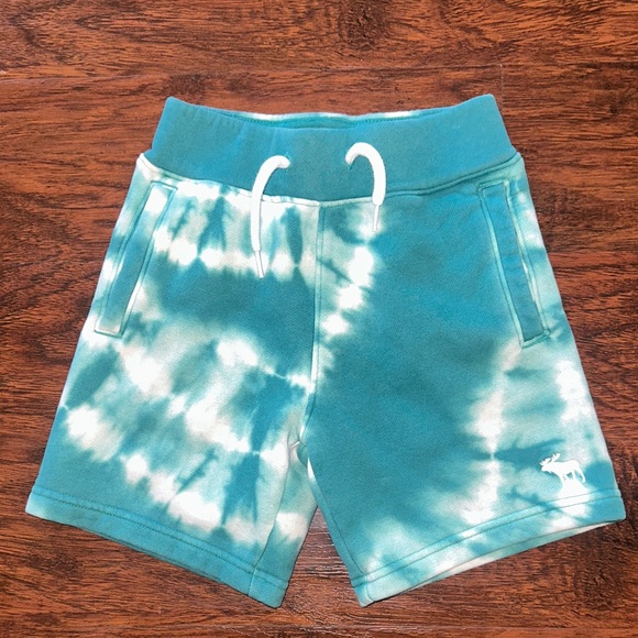 abercrombie kids Other - EUC Abercrombie Kids Tie Dye Teal and White Shorts (5/6)